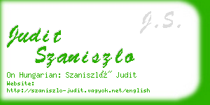 judit szaniszlo business card